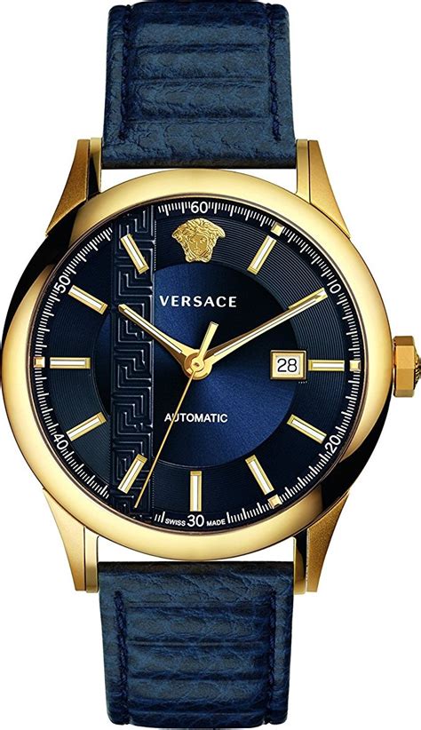 versace blue aiakos automatic watch|Versace Aiakos Automatic Watch, 44mm .